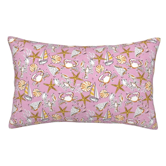 Pofeuu Seafood Print Polyester Microfiber Plush Pillowcases, Super Soft and Cozy Pillow Case Covers with Envelop Closure(Pillow core not included)-16"x24"