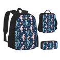 thumbnail image 1 of Pofeuu Seahorses And Plants Print Backpack Travel Backpacks With Lunch Bag Pencil Bag Set 3 pcs Set Cartoon Backpack, 1 of 7
