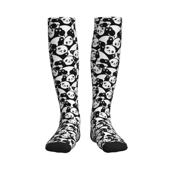 Pofeuu Cute Panda (3) Print Compression Socks for Women & Men Circulation - Best Support for Nurses,Running,Athletic,Sports
