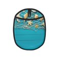 thumbnail image 1 of Pofeuu Seashells And Fishing Net On Blue Wooden Table Print Silicone Pot Mat Mitten With Hanging Loop Heat Resistant Oven Mitts Non-Slip Bbq Baking Smoking Potholders, 1 of 7