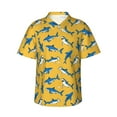 thumbnail image 1 of Pofeuu Shark Print Print Hawaiian Shirt for Men Sleeves Casual Button Down Summer Beach Dress Shirts T-Shirts,X-Large, 1 of 7
