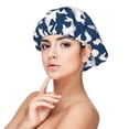 thumbnail image 1 of Pofeuu Shark Print Silk Bonnet for Sleeping, Satin Hair Bonnets, Soft Elastic Band Silk Sleep Cap, Hair Wrap, 1 of 6