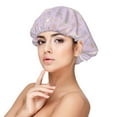 thumbnail image 1 of Pofeuu Shells Pearl Print Silk Bonnet for Sleeping, Satin Hair Bonnets, Soft Elastic Band Silk Sleep Cap, Hair Wrap, 1 of 6