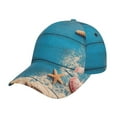 thumbnail image 1 of Pofeuu Shells and Starfish Print Adult Adjustable Embroidered Graphic Baseball Hat for Men and Women, 1 of 6