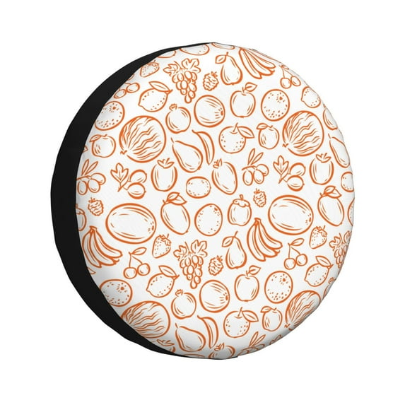 Pofeuu Simple Fruit Print Spare Tire Wheel Cover for Car Truck SUV Camper Universal Fit Spare Tire Cover RV Spare Tire Covers-16 inch