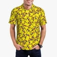 thumbnail image 1 of Pofeuu Skateboard Print Men's Loose Fit Midweight Short-Sleeve Pocket Polo-X-Large, 1 of 6
