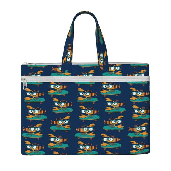 Pofeuu Skateboard Rides Cartoon Lobster Print Laptop Bag Carrying - Computer Bag Laptop Case Shoulder Slim Work Travel