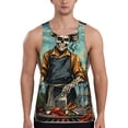 thumbnail image 1 of Pofeuu Skeleton Chef BBQ Scene Print Men's Workout Tank Tops Sleeveless Muscle Gym Shirt Quick Dry-4X-Large, 1 of 7
