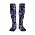 thumbnail image 1 of Pofeuu Skull Flower Blue Print Compression Socks for Women & Men Circulation - Best Support for Nurses,Running,Athletic,Sports, 1 of 7