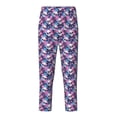 thumbnail image 1 of Pofeuu Skull Flower Blue Print Teenagers' Pajama Pants, Soft Lounge Pajama Pants with big pockets for Men Plaid Pj Bottoms-Small, 1 of 6