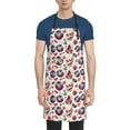 thumbnail image 1 of Pofeuu Skull Guitar record lips Print Waterproof Apron with Pockets Adjustable Cooking Aprons Kitchen Bib for Baking Household Cleaning, 1 of 8