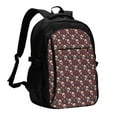 thumbnail image 1 of Pofeuu Skull colorful flower Print Storage Laptop Backpack with USB Charging Port[Water Resistant] College Computer Bookbag Fits, 1 of 7