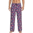thumbnail image 1 of Pofeuu Skull colorful flower daisy Print Men's Pajama Pants, Soft Lounge Pajama Pants with big pockets for Men Plaid Pj Bottoms-XX-Large, 1 of 6