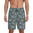 thumbnail image 1 of Pofeuu Skull cute organ Print Men's Soft Woven Elastic Waistband Sleep Pajama Short-X-Large, 1 of 6