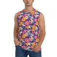 thumbnail image 1 of Pofeuu Skull daisy flower Print Men's Muscle T-Shirt, Sleeveless, Muscle Tank, Classic Muscle Tee Top For Men Casual Sleeveless Muscle T-Shirt Trendy Clothes-Small, 1 of 7