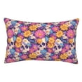 thumbnail image 1 of Pofeuu Skull daisy flower Print Polyester Microfiber Plush Pillowcases, Super Soft and Cozy Pillow Case Covers with Envelop Closure（Pillow core not included）-20"x30", 1 of 6