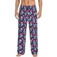 thumbnail image 1 of Pofeuu Skull flower blue Print Men's Pajama Pants, Soft Lounge Pajama Pants with big pockets for Men Plaid Pj Bottoms-X-Large, 1 of 6