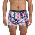 thumbnail image 1 of Pofeuu Skull rainbow color space Print Men’s Boxer Briefs, Moisture-Wicking Underwear, Regular,Trunk-Small, 1 of 5