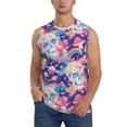 thumbnail image 1 of Pofeuu Skull rainbow color space Print Men's Muscle T-Shirt, Sleeveless, Muscle Tank, Classic Muscle Tee Top For Men Casual Sleeveless Muscle T-Shirt Trendy Clothes-Large, 1 of 7