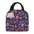 thumbnail image 1 of Pofeuu Skull rainbow star mushroom Print Lunch Bag Lunch Box Large Capacity Insulated Lunch Bag for Adult, Leakproof Reusable Lunch Tote Bags for Work, 1 of 5