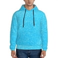 thumbnail image 1 of Pofeuu Sky Blue Glitter Print Mens Casual Hooded Collar Drawstring Hoodies Pullover Sweatshirts Casual Long Sleeve Shirts-Large, 1 of 7