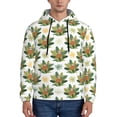 thumbnail image 1 of Pofeuu Sloth Sitting Tropical Leaves Print Mens Casual Hooded Collar Drawstring Hoodies Pullover Sweatshirts Casual Long Sleeve Shirts-XX-Large, 1 of 7