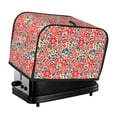 thumbnail image 1 of Pofeuu Small Coral Red Flowers Print Universal Two Slice Toaster Cover,Dust Cover, Toaster Cover Bread Machine Cover Fits for Most Standard 2 Slice Toasters, 1 of 7