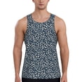 thumbnail image 1 of Pofeuu Small White Flowers Print Men's Workout Tank Tops Sleeveless Muscle Gym Shirt Quick Dry-XX-Large, 1 of 7