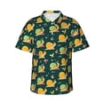 thumbnail image 1 of Pofeuu Snails And Butterfies Print Hawaiian Shirt for Men Sleeves Casual Button Down Summer Beach Dress Shirts T-Shirts,XX-Large, 1 of 7