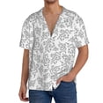 thumbnail image 1 of Pofeuu Snake Print Mens Casual Short Sleeve Shirts Beach Summer Spread Collar Pocket Tops Men's Casual Short-sleeved Shirt-X-Large, 1 of 5