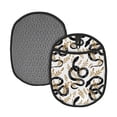thumbnail image 1 of Pofeuu Snake Print Silicone Pot Mat Mitten With Hanging Loop Heat Resistant Oven Mitts Non-Slip Bbq Baking Smoking Potholders, 1 of 7