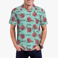 thumbnail image 1 of Pofeuu Snowflake Hot Cocoa Print Men's Loose Fit Midweight Short-Sleeve Pocket Polo,Polo Shirts for Men Golf Shirts for Men,Men's Polo Shirts-4X-Large, 1 of 6
