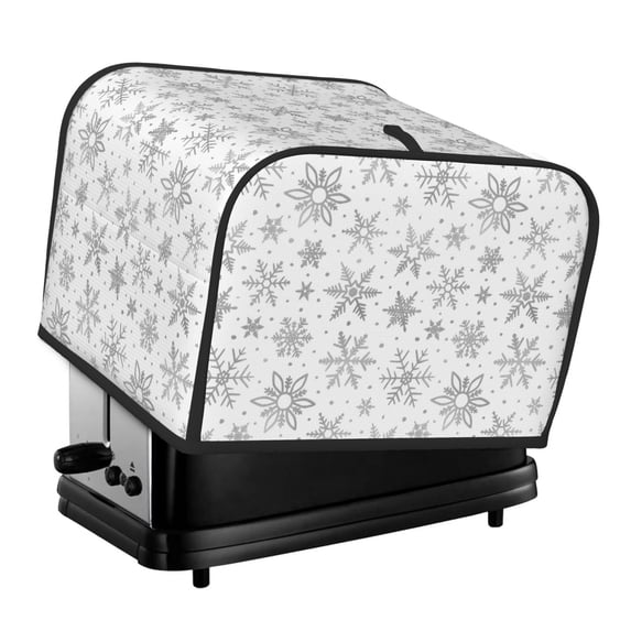 Pofeuu Snowflake Minimalist Print Toaster Cover 4 Slice, Bread Dust Cover & Fingerprint Protection, Kitchen Small Appliance Covers(Toaster Cover)