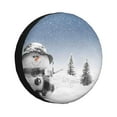thumbnail image 1 of Pofeuu Snowman And Christmas Tree Print Spare Tire Wheel Cover for Car Truck SUV Camper Universal Fit Spare Tire Cover RV Spare Tire Covers-17 inch, 1 of 6