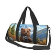 thumbnail image 1 of Pofeuu Snowy Mountain Photography Bear Print Travel Duffel Bag,Sports Tote Gym Bag,Shoulder Weekender Overnight Bag for Women Gym Bag, 1 of 6