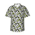 thumbnail image 1 of Pofeuu Soccer and Football Print Hawaiian Shirt for Men Sleeves Casual Button Down Summer Beach Dress Shirts T-Shirts,Large, 1 of 7