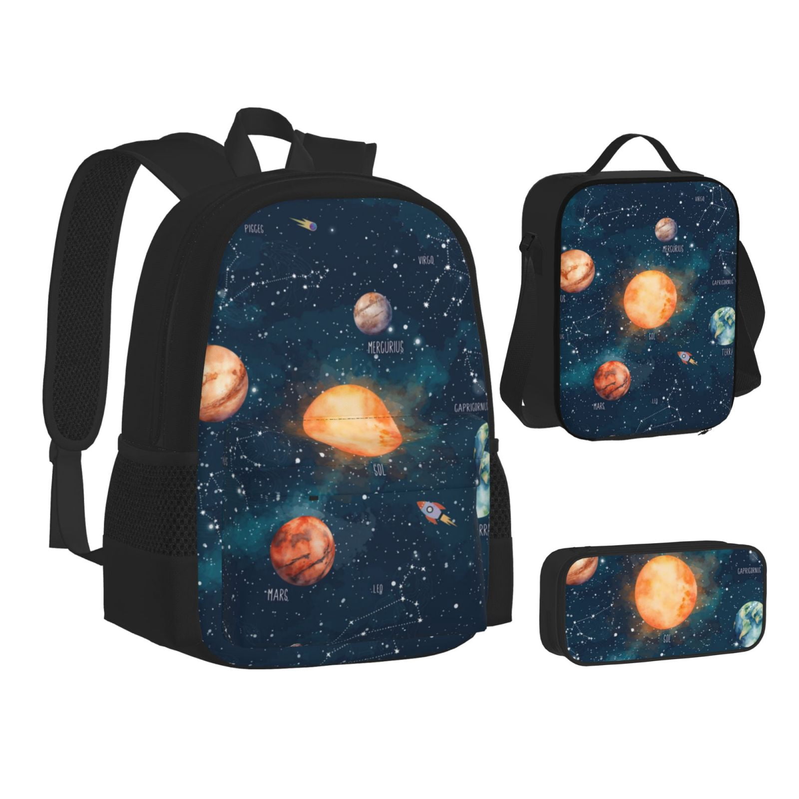 Pofeuu Solar System And Planets Print Backpack Travel Backpacks With ...