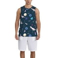 thumbnail image 1 of Pofeuu Space Dinosaur Print Basketball Jersey, Shirts for Men Youth Basketball Jersey Crew Neck-XX-Large, 1 of 6