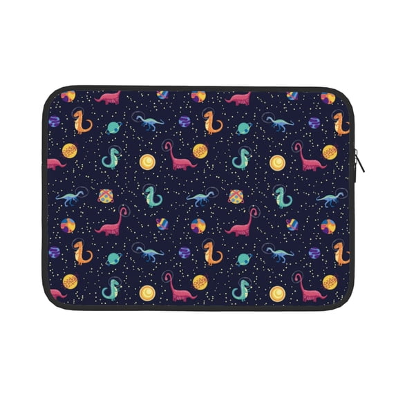 Pofeuu Space Dinosaur Print Laptop Carrying Case,13-15-Inch Laptop and Tablet, Sleek Design, Durable and Water-Repellent Fabric, Business Casual or School-15 inch