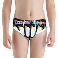 thumbnail image 1 of Pofeuu Space Math Times Tables Print Boy's Briefs Toddler Boys' Underwear, Organic Cotton, Comfort Briefs-X-Small, 1 of 7