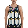 thumbnail image 1 of Pofeuu Space Math Times Tables Print Men's Workout Tank Tops Sleeveless Muscle Gym Shirt Quick Dry-4X-Large, 1 of 7