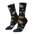 thumbnail image 1 of Pofeuu Space Rocket Print Crew Socks, Adult Running Hiking Socks for Youth and Adult, 1 of 6