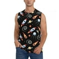 thumbnail image 1 of Pofeuu Space Rocket Print Men's Muscle T-Shirt, Sleeveless, Muscle Tank, Classic Muscle Tee Top For Men Casual Sleeveless Muscle T-Shirt Trendy Clothes-Small, 1 of 7