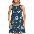 thumbnail image 1 of Pofeuu Space Sleeping Panda Print Women's Sleeveless Dress, Loose Fit Summer Dress, Casual Tank Dress for Women, 1 of 7