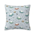 thumbnail image 1 of Pofeuu Spaceship Print Double-sided plush pillowcase Square Throw Pillow Covers Pillows Cover for Living Room Bedroom Sofa Couch Cushion Cover（No pillow core）-12"x12", 1 of 7