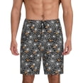 thumbnail image 1 of Pofeuu Spider Cobweb Print Men's Soft Woven Elastic Waistband Sleep Pajama Short-Small, 1 of 6