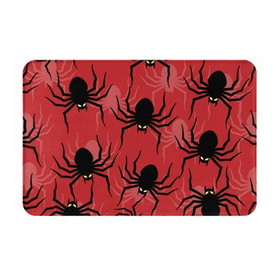 Pofeuu Spider Print Flannel Doormats Rug16"x24"Rug Washable Doormats Indoor Outdoor Rugs for Layered Front Door Mats, Porch, Kitchen, Entryway