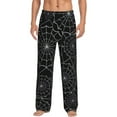 thumbnail image 1 of Pofeuu Spider Web Black Print Men's Pajama Pants, Soft Lounge Pajama Pants with big pockets for Men Plaid Pj Bottoms-Medium, 1 of 6
