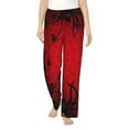 thumbnail image 1 of Pofeuu Spiders On The Web And Space Print Women's Fashion Pajama Pants with Pockets Comfy Drawstring Sleep Lounge Bottoms-Small, 1 of 6