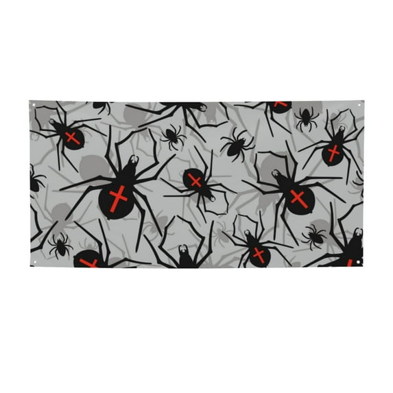 Pofeuu Spiders Print Colorful Yard Festival Banner Sign Party Outdoor & Indoor Party Decoration Banne Festival Yard Sign-Medium